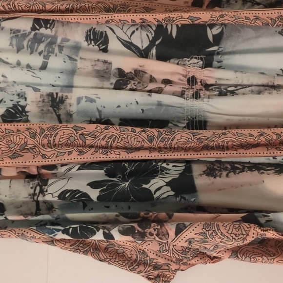 Tolani Collection Boho Beachy Coastal Open Kimono Vacation Resort Size Large - Picture 5 of 10